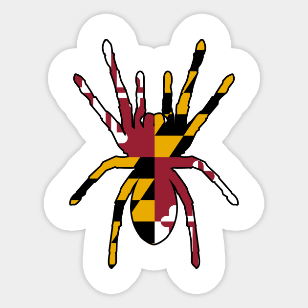 Tarantula Maryland Flag Sticker by Wickedcartoons